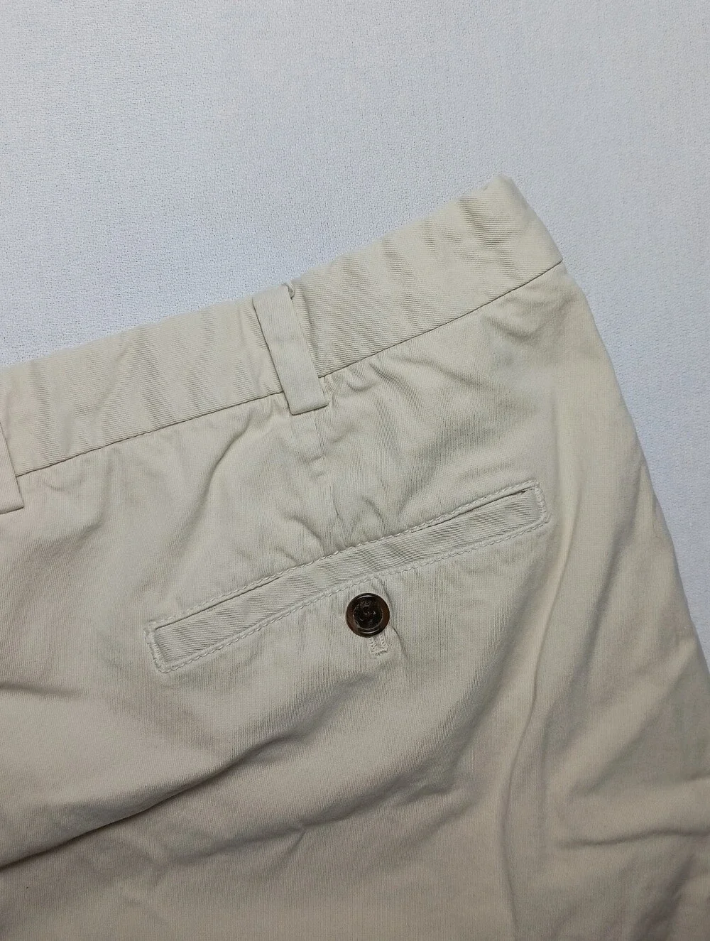 Brooks Brothers Mens Cotton Twill Bermuda Shorts Size 36 Ivory 9.5